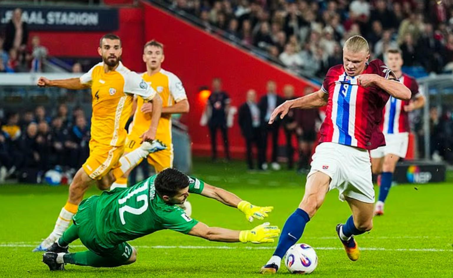 摩尔多瓦门将：哈兰德赛后向我道歉，他说净胜球对他们很重要